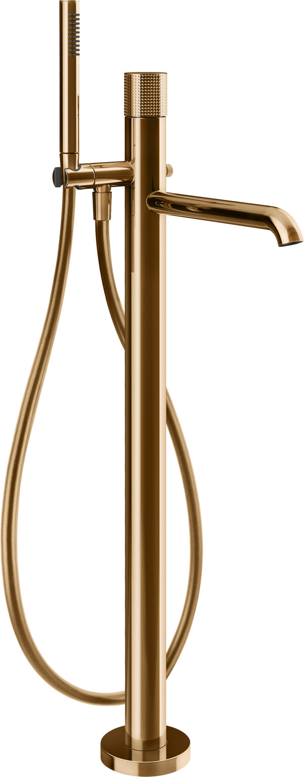 Bademischer Gessi Habito-Standmodell Warm bronze PVD cesello image number 0