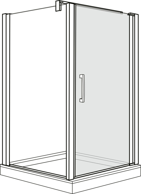 Porta a pendolo Duscholux Optima 6, larghezza 75 cm (73,5 - 75,5 cm), battuta a destra, senza part image number 0