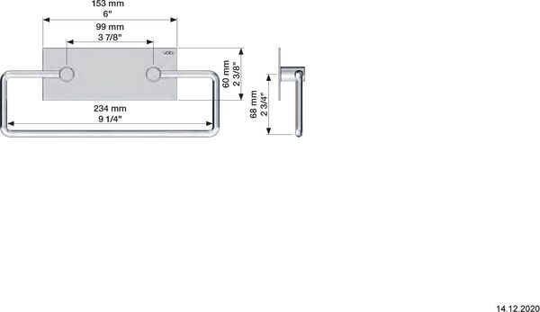 Handtuchring Vola, T15 weiss matt image number 1