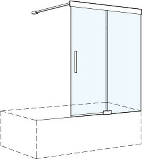 Porta scorrevole a posa libera Koralle S505 Plus colore argento Vetro trasparente