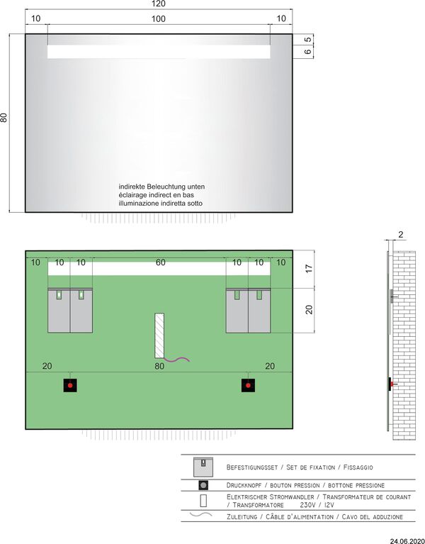 Lichtspiegel Euraspiegel Toni LED image number 1