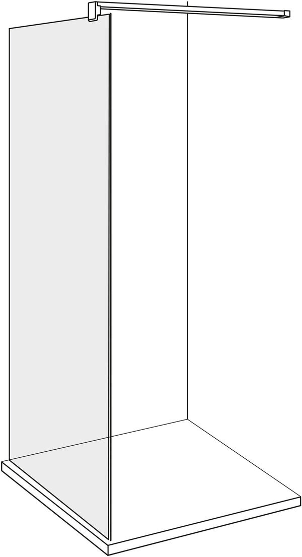 Freistehende Seitenwand Alterna lin.3, Band links, Breite 125,1 - 180 cm, Höhe bis 210 cm, zu image number 0