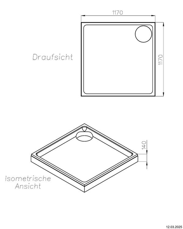 Support de receveur de douche Schedel image number 1