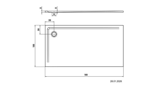 Receveur de douche Kaldewei Superplan Cool grey 70 Fond antid&eacute;rapant Secure Plus image number 2