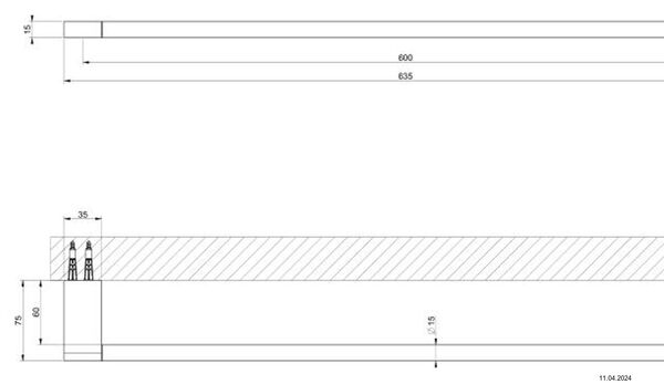 Badetuchstange Gessi Habito Brushed brass image number 1