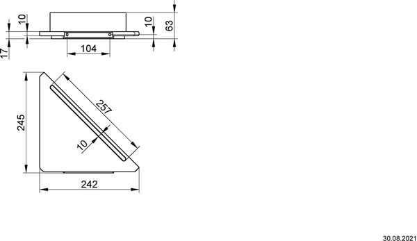 Eckduschablage Keuco Edition 400 silbereloxiert image number 1