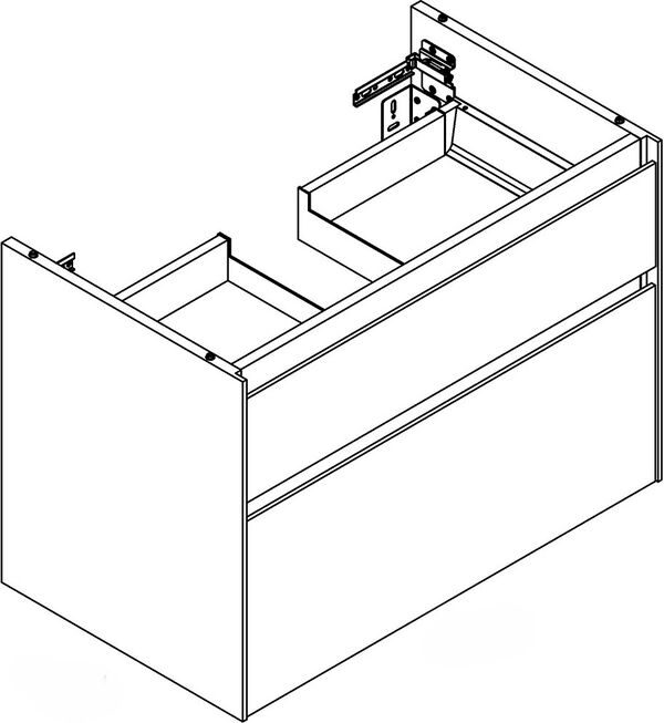 Meuble sous-lavabo Alterna dinea S Ch&ecirc;ne Sherman anthracite image number 0