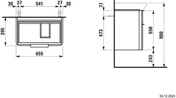 Meuble sous-lavabo Laufen Moderna R Blanc brillant image number 1