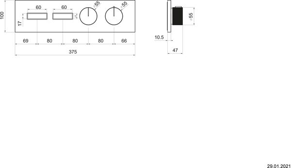 Duschsystem-Endmontageset Gessi HI-FI Linear Copper brushed image number 1