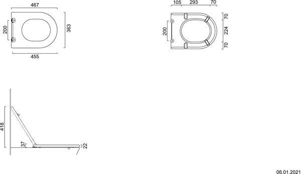 Klosettsitz Catalano Comfort Weiss image number 1