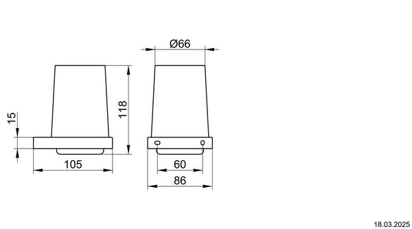 Glashalter Keuco Edition 11 Edelstahl finish image number 1