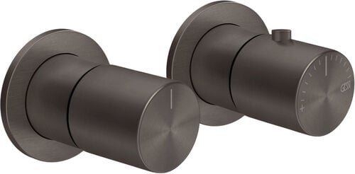 M&eacute;langeur de douche-set de montage final Gessi Habito Black metal brushed Unito
