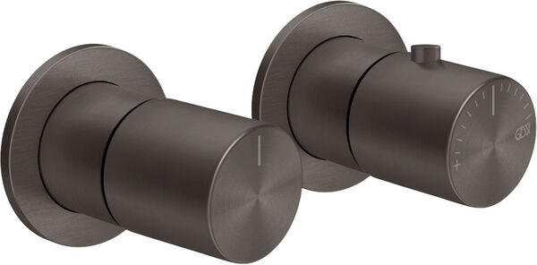 M&eacute;langeur de douche-set de montage final Gessi Habito Black metal brushed Unito image number 0