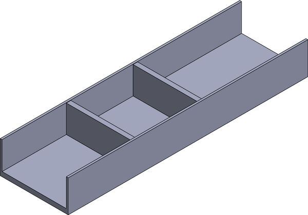 Dépôt de tiroir Woodbox stratifié gris graphite / alu argent image number 0