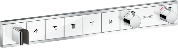 Duschsystem Hansgrohe Rain Select, Thermostatmodul &frac34;", 598 x 90 mm, f&uuml;r 5 Verbraucher, mit image number 0