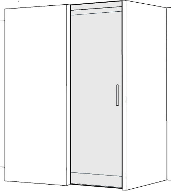 Paroi coulissante Koralle S606 Plus - pleine hauteur Noir Verre clair Duschguard image number 0