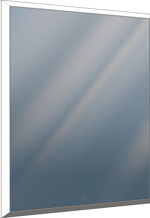 Specchio con illuminazione Sidler Quadro LED Argento eloxato Colore della luce bianca calda 3000 K