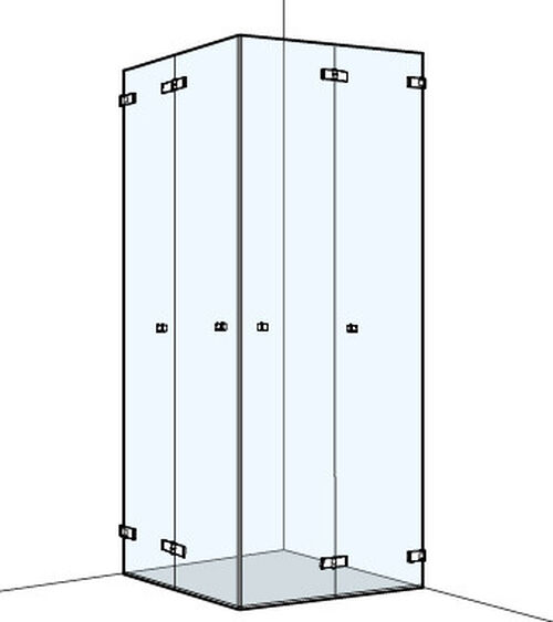 Paroi diagonale S606 Plus Chrom&eacute; Verre clair Duschguard