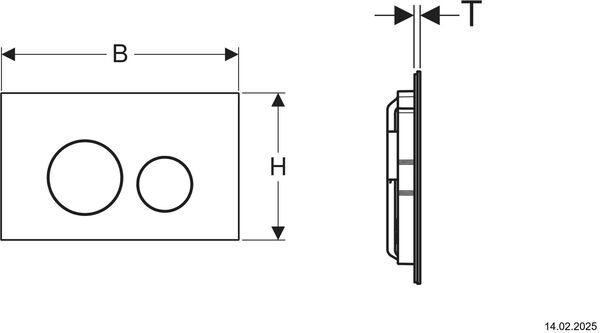 Bet&auml;tigungsplatte Geberit Sigma40 round Messing Easy-to-clean-beschichtet image number 1
