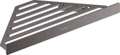 Porte-savon à barettes d'angle Hansgrohe AddStoris brushed black chrome