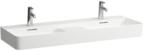 Lavabo double Laufen Val 120 x 42 cm Blanc Cleaneffekt