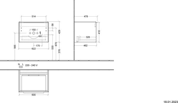 Waschtischmöbel Villeroy & Boch Subway 3.0 Taupe image number 1