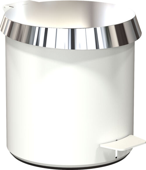 Abfallbehälter Frost Nova 2 Weiss matt Top polished stainless