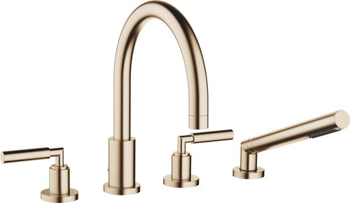 Garniture de remplissage Dornbracht Tara. 4-trous Champagne bross&eacute;