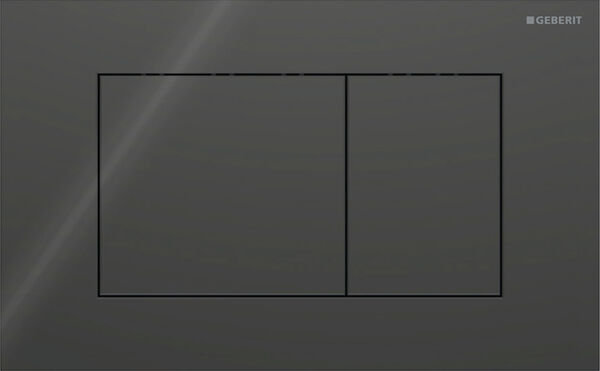 Bet&auml;tigungsplatte Geberit Sigma40 square Schwarz Glas image number 0