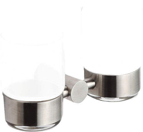 Porte-verre double Nosag Ineoline Pure acier inoxydable brillant