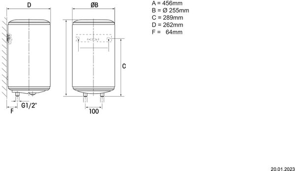 Kleinboiler Atlantic Übertischmontage, 10 Liter image number 1