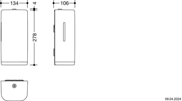 Distributeur &eacute;lectronique de savon mousse Hewi 477 Sensoric Blanc signalisation El&eacute;ment de cadre gris clair image number 1