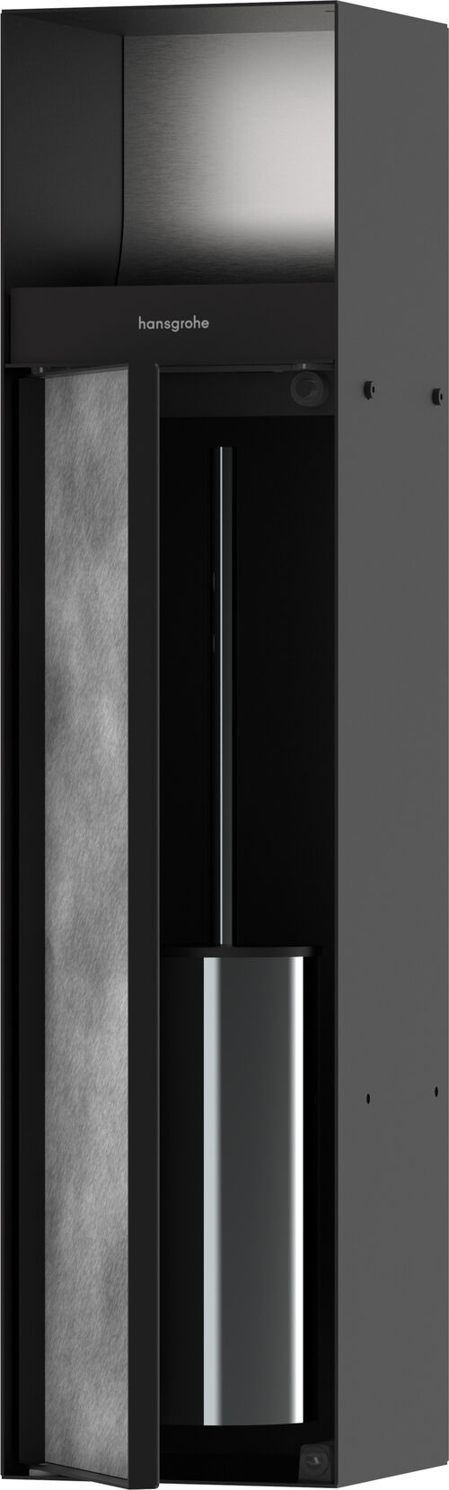 Wandnische Klosettbürstenhalter Hansgrohe XtraStoris Rock schwarz matt