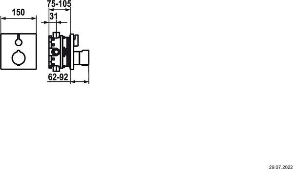 Bademischer-Endmontageset KWC Thermostat Chromeline image number 1