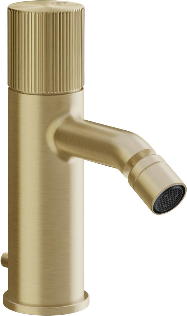 M&eacute;langeur de bidet Gessi Habito Brushed brass Rigato image number 0
