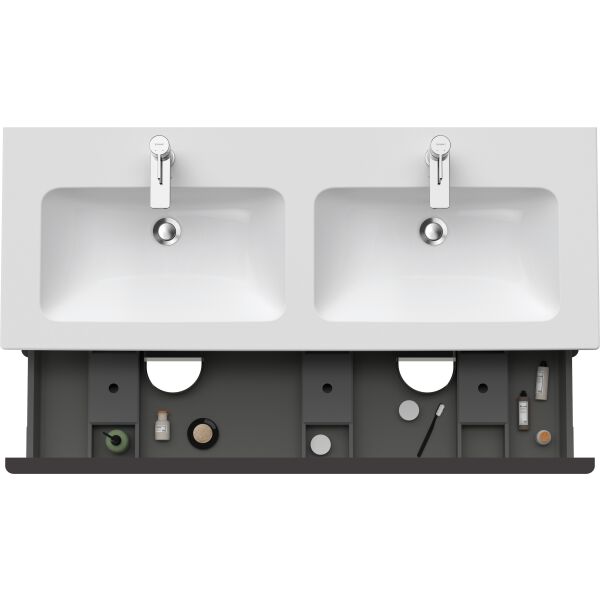 Armadio sottolavabo Duravit D-Neo grigio cemento opaco image number 4
