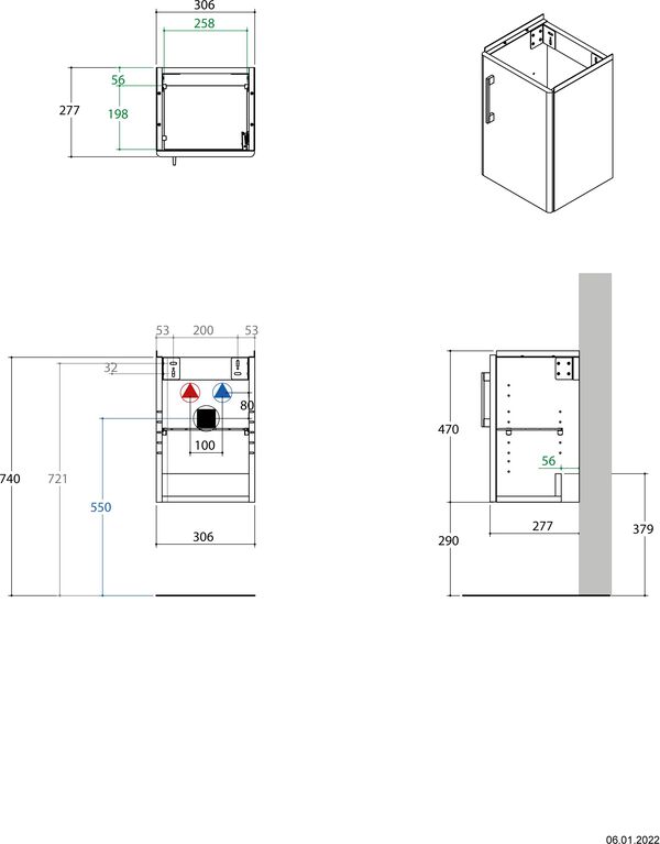 Meuble sous-lavabo Alterna primo Blanc premium image number 1