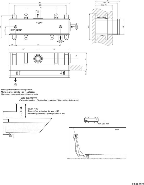 Einbaukörper Gessi ½" image number 1