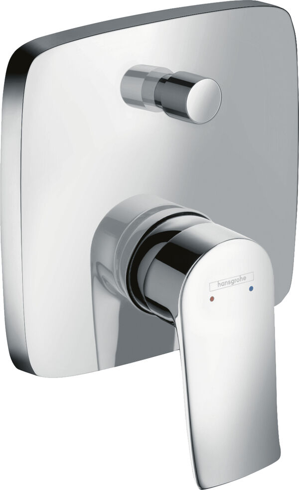 Bademischer-Endmontageset Hansgrohe Metris Verchromt image number 0