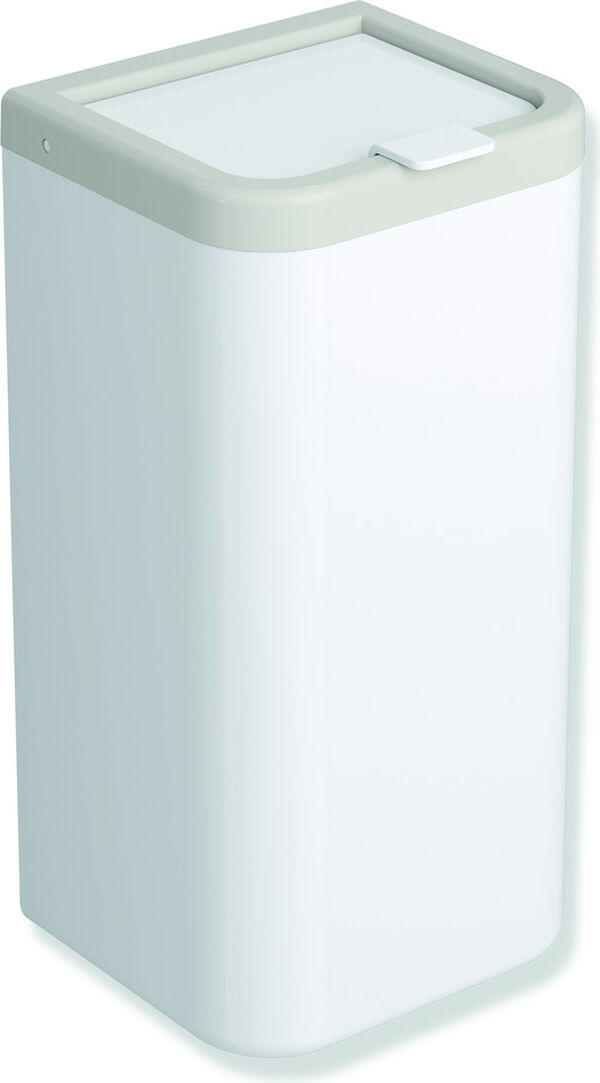Hygieneabfallbehälter Hewi 477 Signalweiss Rahmenelement Lichtgrau image number 0
