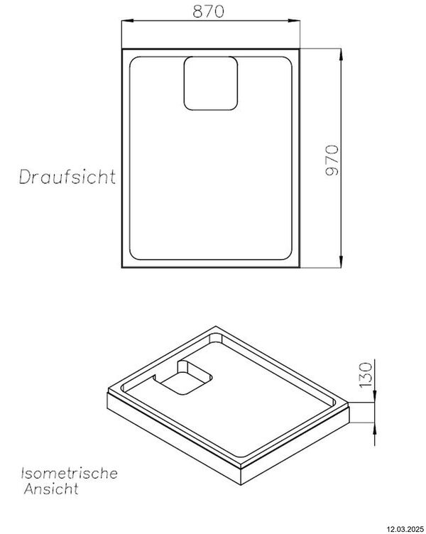 Support de receveur de douche Schedel image number 1