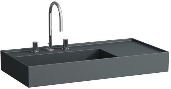 Auflegewaschtisch Laufen Kartell 90 x 46 cm Graphit matt image number 0