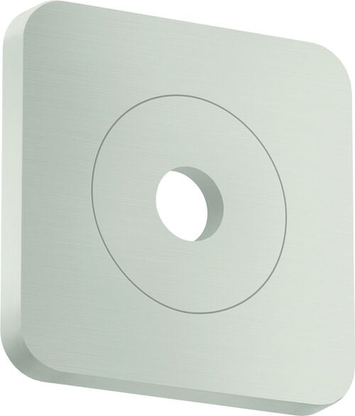 Rosace murale Axor Citterio C couleur acier inoxydable