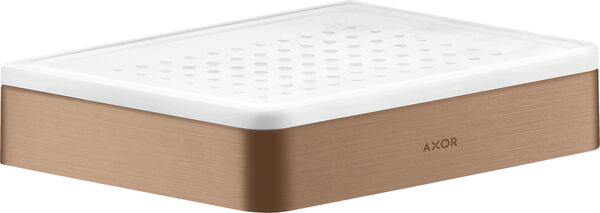 Portasapone Axor Universal Softsquare, bacinella in vetro opaco image number 0