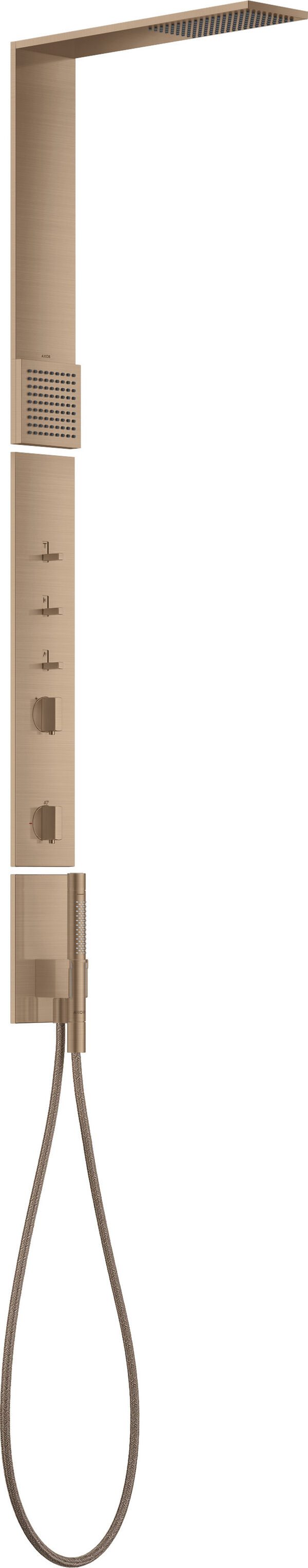 Shower Composition Schulterbrause Axor Brushed red gold image number 0