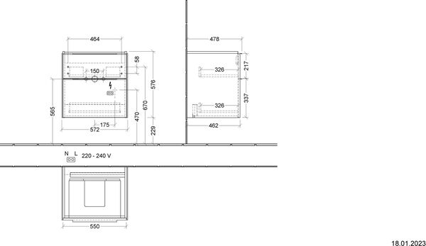 Waschtischmöbel Villeroy & Boch Subway 3.0 Graphite image number 1