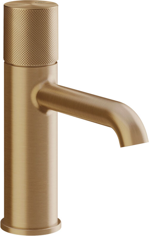 M&eacute;langeur monobloc Gessi Habito Warm steel brushed Diamantato