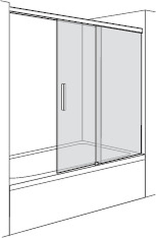 Gleitt&uuml;re Alterna liva Silber hochglanzeloxiert Echtglas klar CareTec Pro