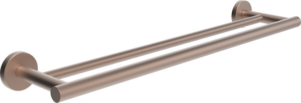 Barre &agrave; linge de bain Laufen Niara Or rose PVD bross&eacute; base chrome image number 0