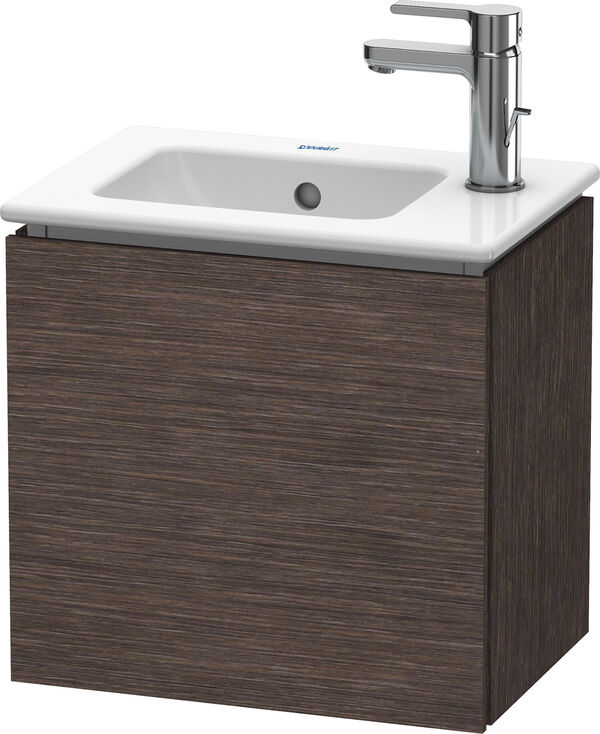 Meuble sous-lavabo L-Cube Ch&ecirc;ne fonc&eacute; bross&eacute; image number 0